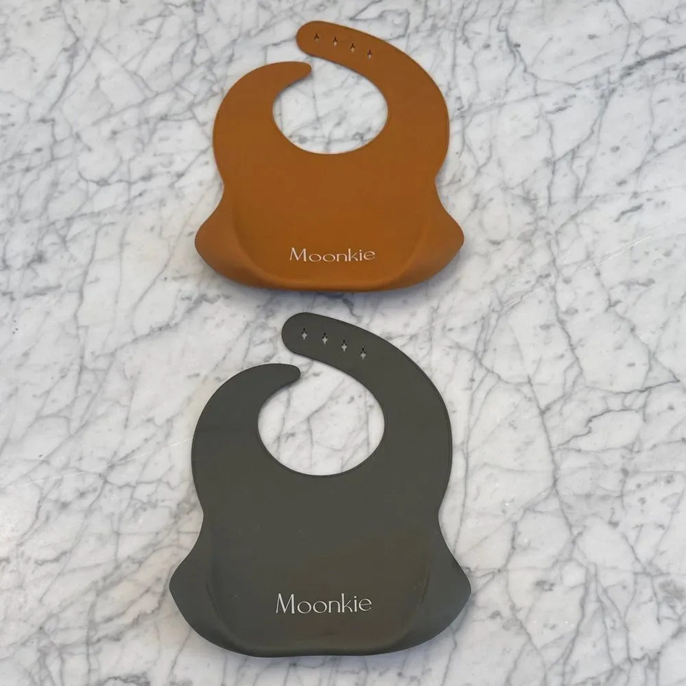 Moonkie Silicone Baby Bibs Set Bundle